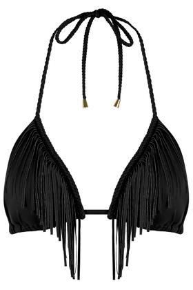 Topshop Braided Fringe Triangle Bikini Top