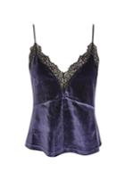 Topshop Lace And Velvet Camisole Top