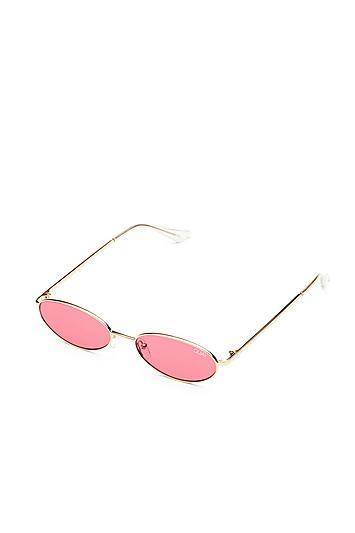 Topshop *gold & Red Clout Sunglasses By Quay