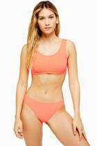 Topshop Coral Seamless Mini Knickers
