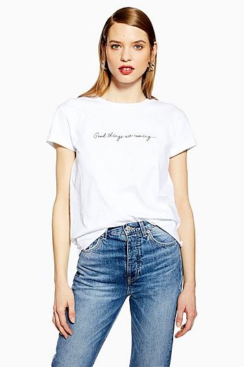 Topshop Petite 'good Things Coming' T-shirt
