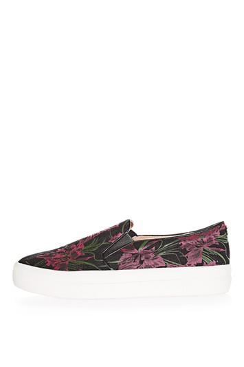Topshop Tucker Floral Trainers