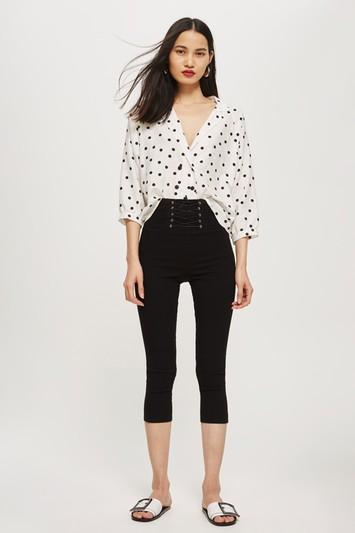 Topshop Corset Cropped Jamie Jeans