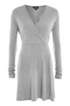 Topshop Petite Wrap Ruched Dress