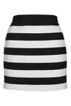 Topshop Petite Striped A-line Mini Skirt