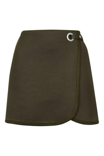 Topshop Airtex Wrap Skirt