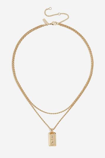 Topshop *chain Egypt Block Necklace