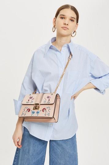 Topshop Pink Darcy Floral Shoulder Bag
