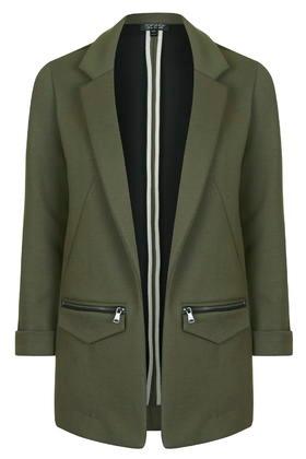 Topshop Jersey Boyfriend Jacket