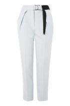 Topshop Belted Cropped Cigarette Trousers
