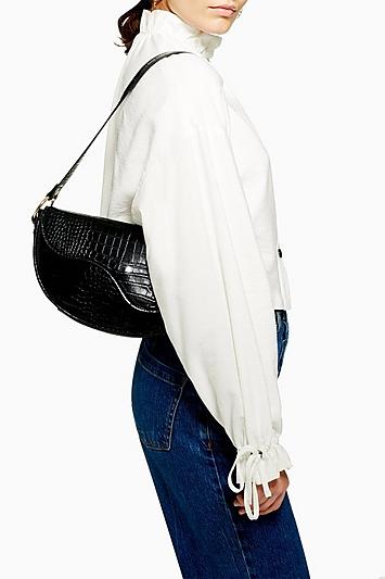 Topshop Demi Crocodile Shoulder Bag