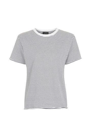 Topshop Tall Stripe Nibble T-shirt
