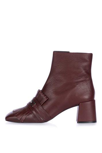 Topshop Maximum Fringe Loafer Boots