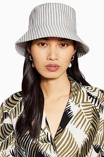 Topshop Twill Stripe Bucket Hat
