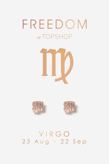 Topshop Virgo Symbol Stud Earrings
