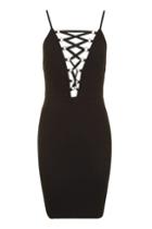 Topshop Eyelet Lace Up Dress