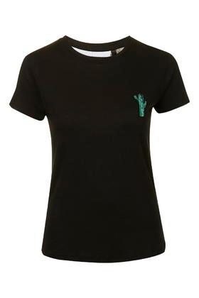 Topshop Sequin Cactus Tee By Tee And Cake
