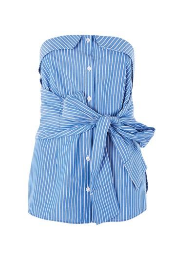 Topshop Petite Knot Front Bandeau Top