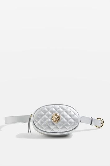 Topshop Silver Lion Head Purse Belt