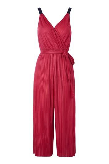 Topshop Petite Wrap Front Plisse Jumpsuit
