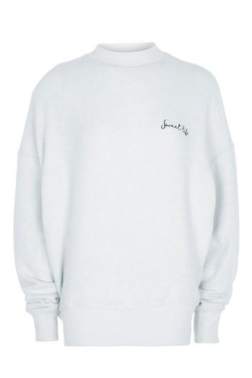 Topshop Sweet Life Batwing Sweatshirt