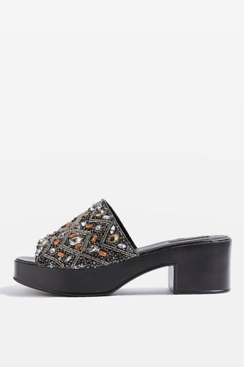 Topshop Villain Beaded Mules