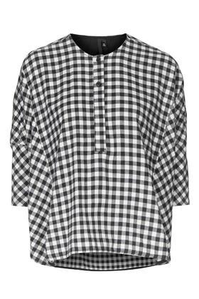 Topshop Gingham Oversized Shirt By Boutique