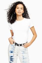 Topshop Cotton And Lycra T-shirt
