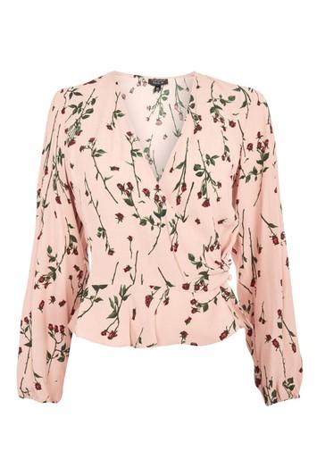 Topshop Tall Rose Bud Print Top