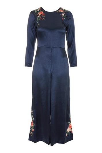 Topshop Premium Embroidered Jumpsuit