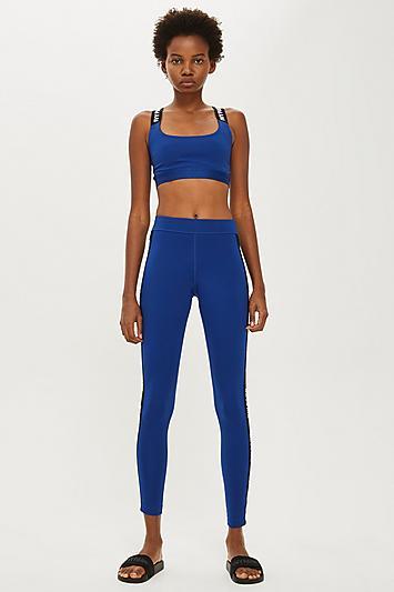 Topshop Active Logo Tape Leggings By Ivy Park