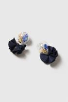 Topshop Fabric Flower Earrings