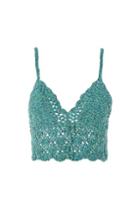 Topshop Hand Crochet Tie Front Bralet