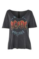 Topshop Acdc Relaxed V Tee