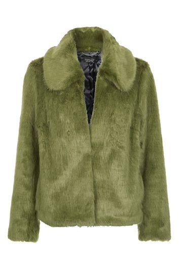 Topshop Faux Fur Coat