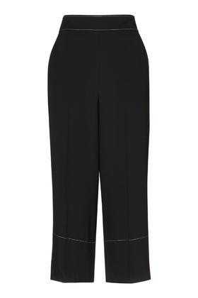 Topshop Topstitch Wide Crop Trousers
