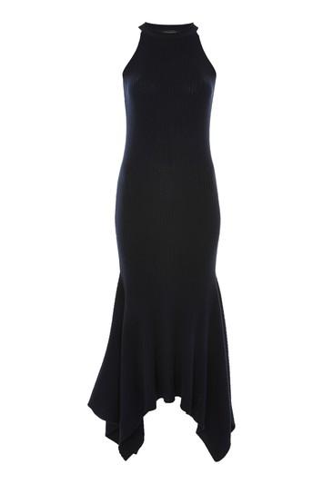 Topshop Asymmetric Hem Knitted Dress