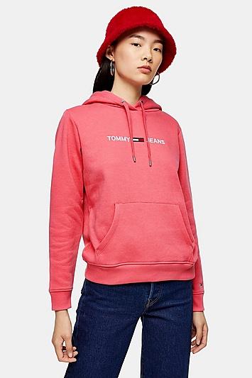 Tommy Hilfiger Clean Logo Hoodie By Tommy Jeans