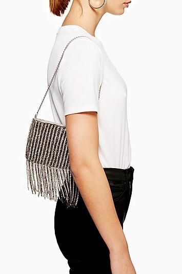 Topshop Talia Diamante Shoulder Bag