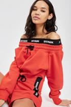 Topshop Off Shoulder Crop Sweatshirt By Ivy Park
