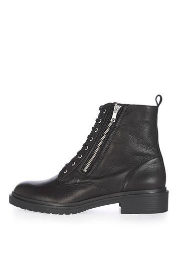 Topshop Ashton Side Zip Ankle Boots