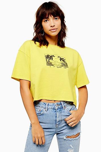 Topshop Sunset Palm T-shirt