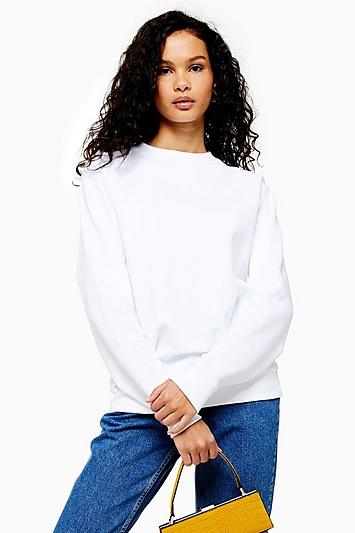 Topshop White Everyday Sweatshirt