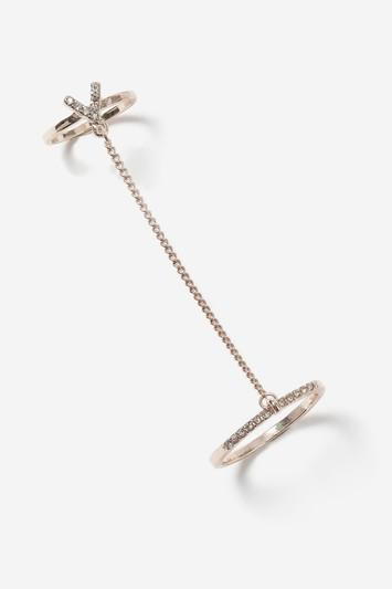 Topshop Arrow Chain Link Ring