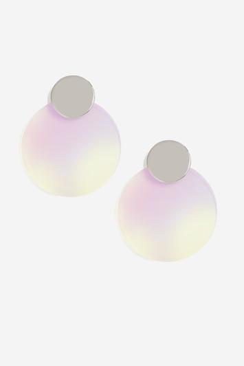 Topshop Stud And Disc Drop Earrings