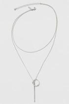 Topshop Circle And Stick Multirow Necklace