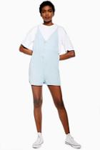 Topshop Bleach Wash Shell Button Romper