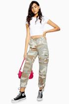 Topshop Pale Camouflage Utility Trousers