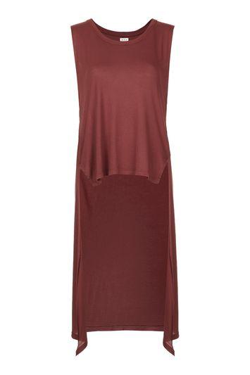 Topshop Extreme High-low Muscle Tank By Who We Are