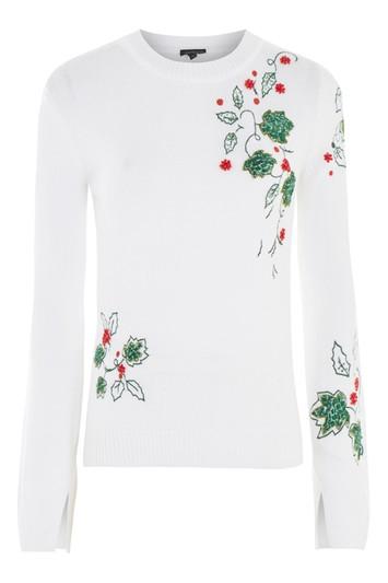 Topshop Holly And Ivy Holiday Jumper